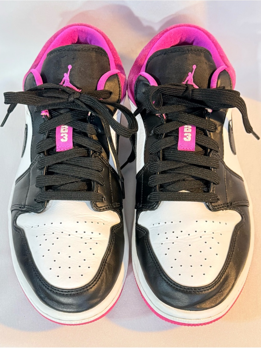 Nike Air Jordan 1 Low Black White Hyper Pink Sneakers Women’s Size 9